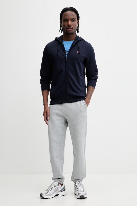 Napapijri bluza bawełniana BALIS NP0A4HHV1761 granatowy SS26