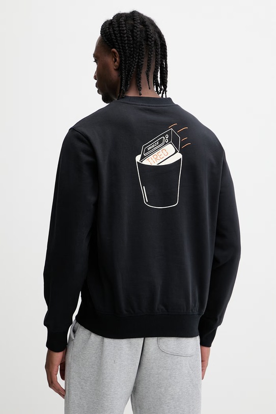 Napapijri bluza bawełniana SOL nadruk czarny NP0A4HO49411