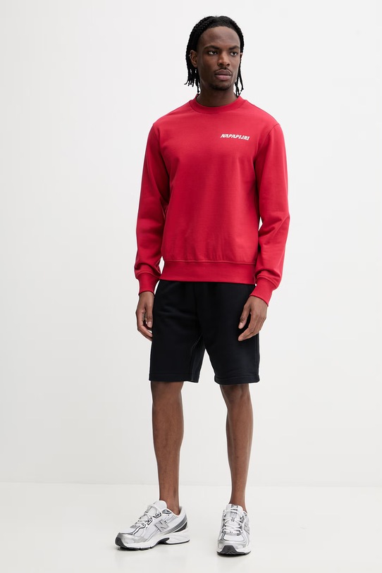 Napapijri bluza bawełniana SOL NP0A4HO4RAQ1 czerwony SS26