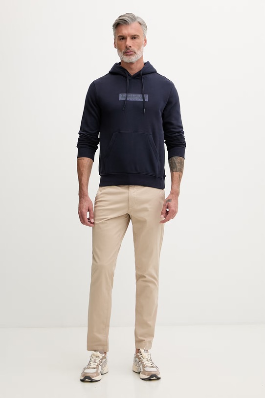 Napapijri bluza z kapturem męska bawełniana B-BOX LOGO NP0A4I7V1761 granatowy SS26