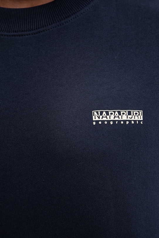 Napapijri bluza bawełniana SMALL BOX NP0A88TP1761 granatowy