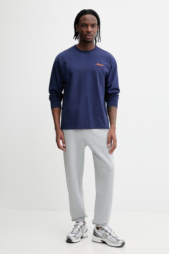 Napapijri bluza bawełniana UYUNI NP0A8AD1B2Q1 granatowy SS26
