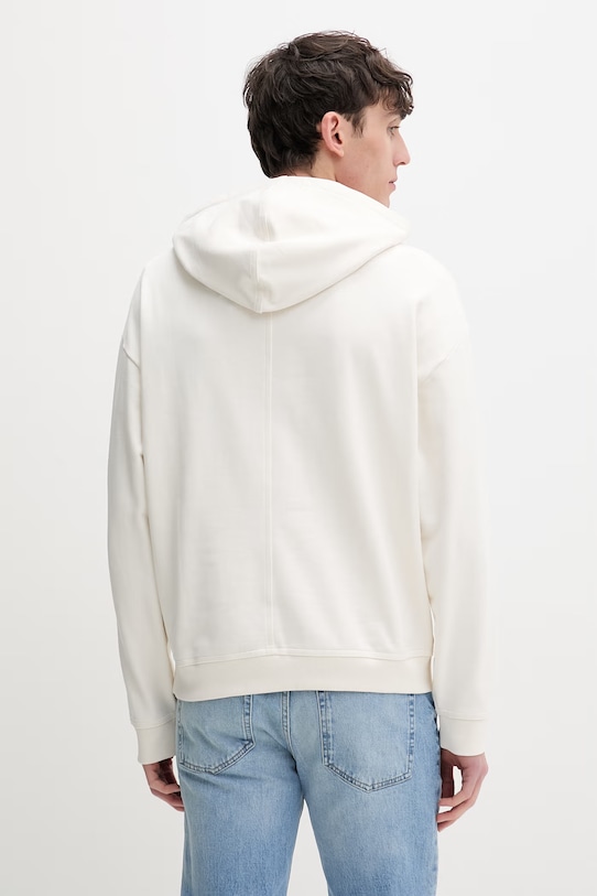 Odzież HUGO Blue bluza z kapturem męska bawełniana Nohahood 50557792 beżowy