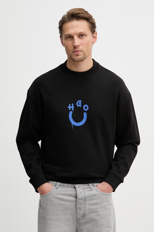 Oblečenie HUGO Blue mikina dámska bavlnená Nucavex 50560062 čierna