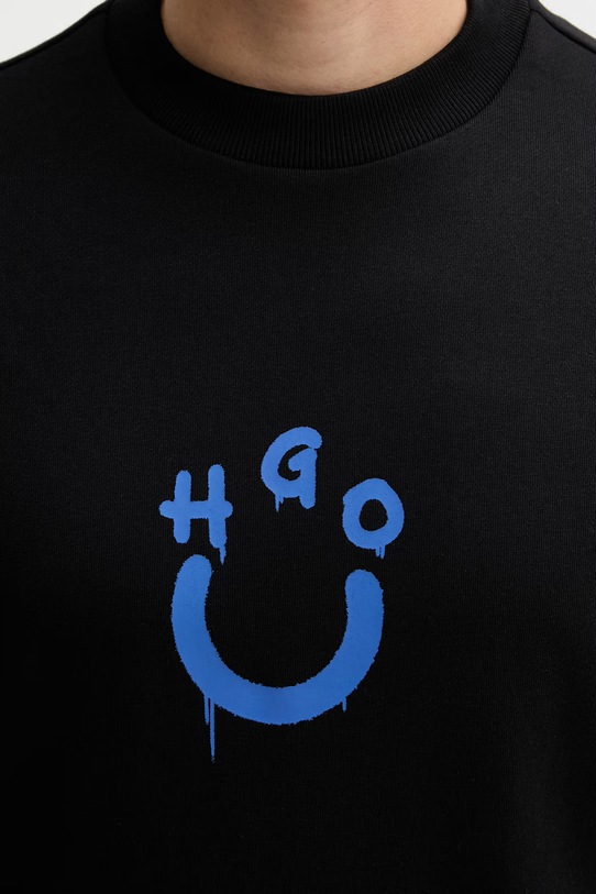 HUGO Blue mikina dámska bavlnená Nucavex 50560062 čierna