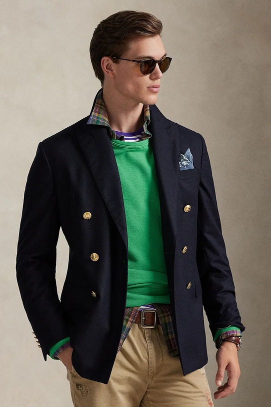 Polo Ralph Lauren ISLAND LOOPBACK-KNT-SWEATSHIRT mikina bavlnená pánska 710A12485003 zelená