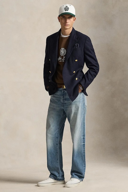 Polo Ralph Lauren bluza SEASONAL FLEECE-KNT-SWEATSHIRT brązowy 710A13264001