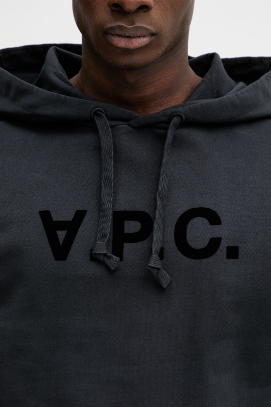 A.P.C. bluza bawełniana Standard Grand Vpc czarny COHMC.M27908