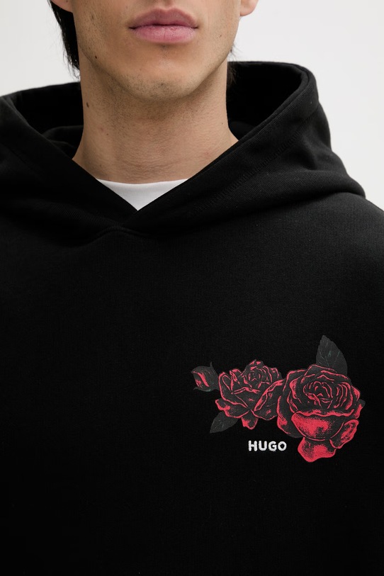 Bavlněná mikina HUGO Dagethood 50556389 černá