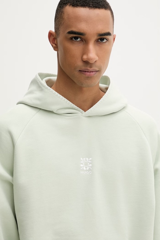 HUGO mikina pánska bavlnená Darohood zelená 50556570