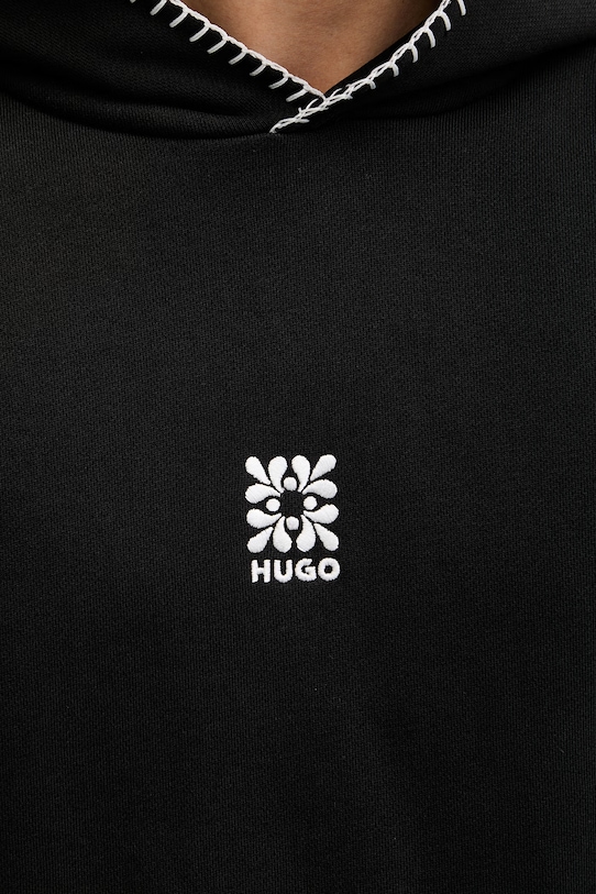 HUGO mikina pánska bavlnená Darohood 50556570 čierna