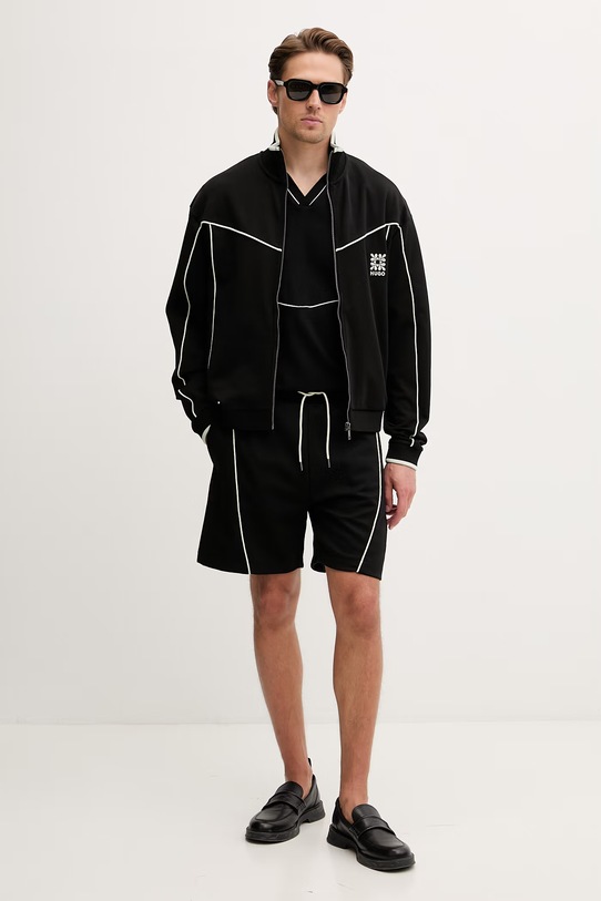 HUGO μπλούζα ανδρική με βαμβάκι Darynt 50556587 μαύρο SS26