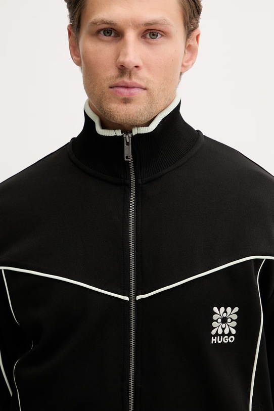 HUGO μπλούζα ανδρική με βαμβάκι Darynt μαύρο 50556587