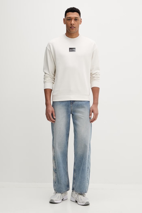 HUGO bluza bawełniana Daylo 50557452 beżowy SS26