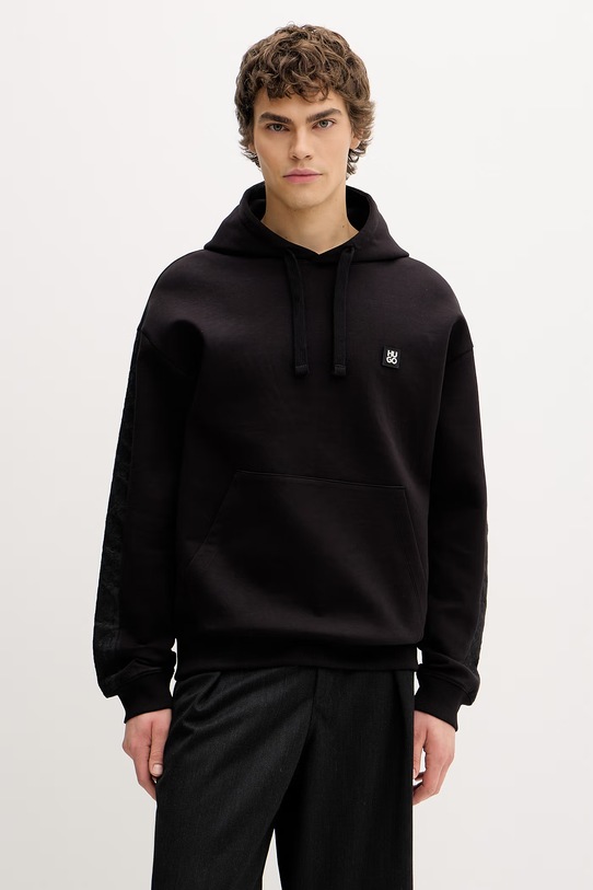 HUGO mikina pánska bavlnená čierna 50562823