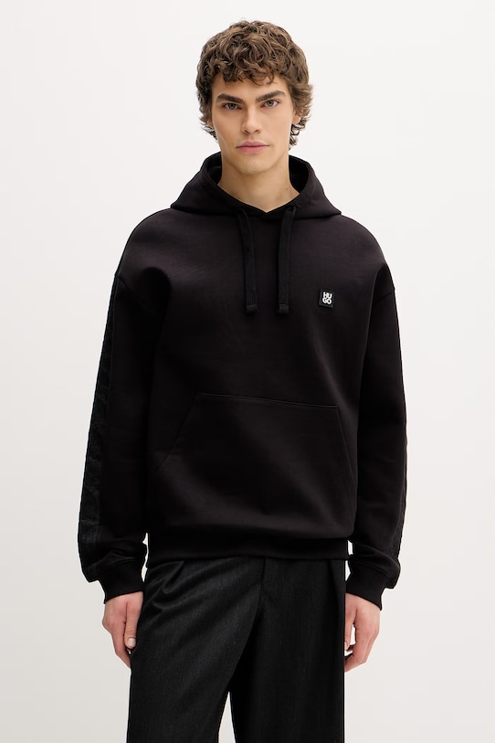 HUGO mikina pánska bavlnená čierna 50562823