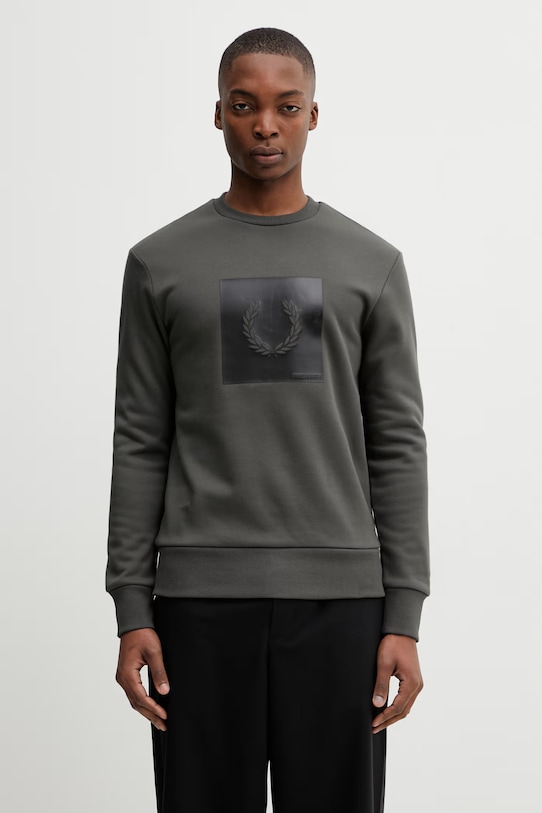 Mikina Fred Perry potlač zelená M2425