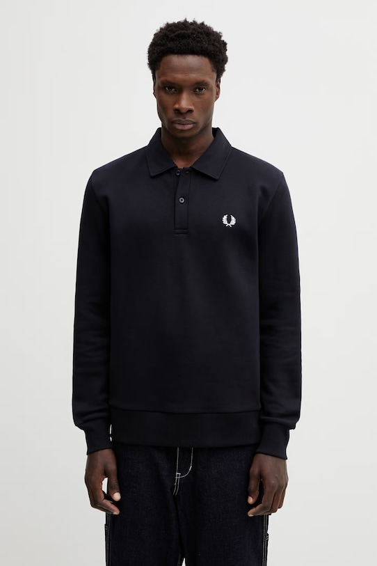 Fred Perry bluza z kapturem męska bez kaptura granatowy M2427