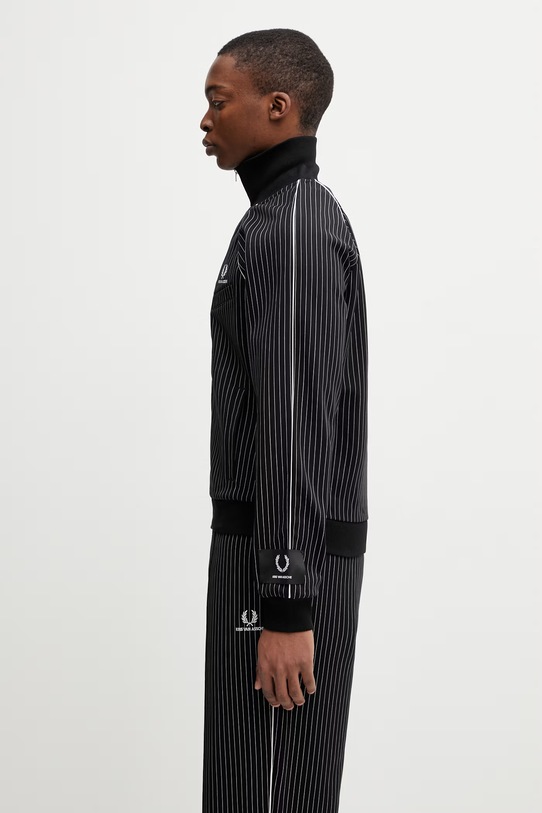 Fred Perry x Kris Van Assche kurtka z bawełną męska SJ2100 czarny SS26