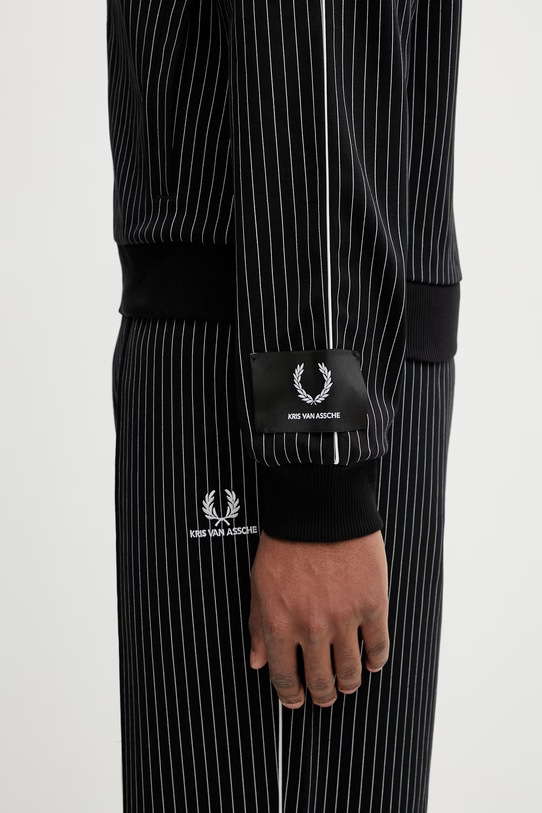 Fred Perry x Kris Van Assche kurtka z bawełną męska SJ2100 czarny