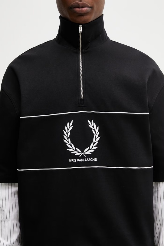 Fred Perry x Kris Van Assche bluza męska czarny SM2112