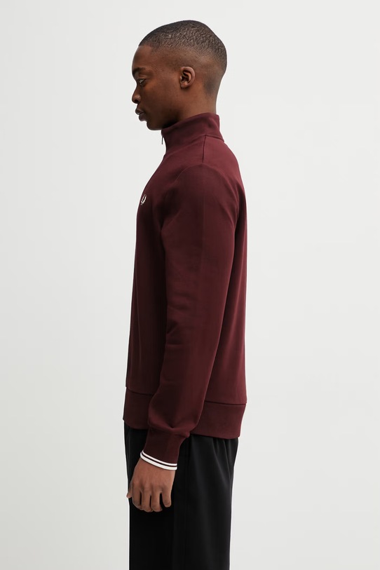 Fred Perry bluza bawełniana męska M3574.64A bordowy SS26