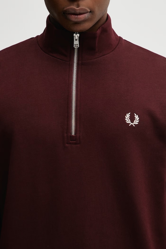 Fred Perry bluza męska bawełniana bordowy M3574.64A