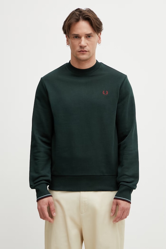 Fred Perry кофта бавовняна чоловіча зелений M7535.85A
