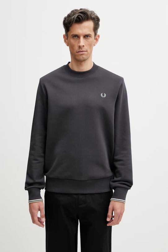 Fred Perry bluza bawełniana męska szary M7535.87A