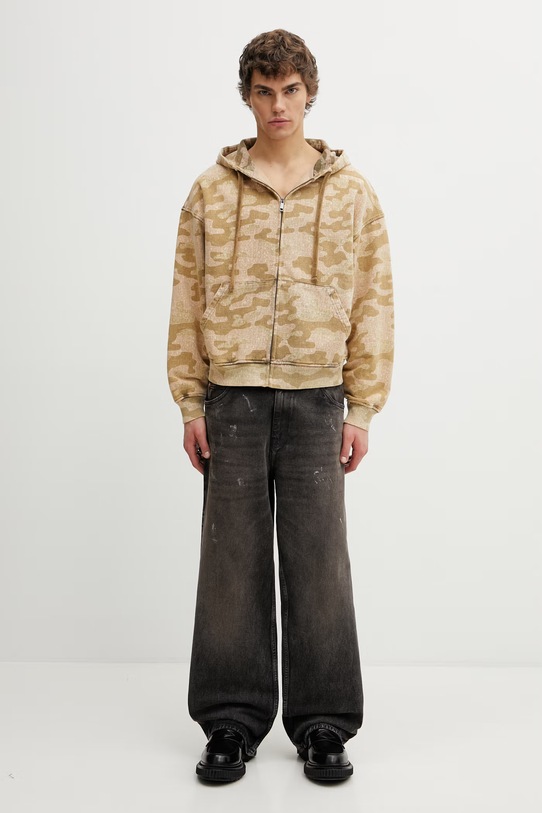 Daily Paper boxy camo bluza rozpinana bawełniana męska 2610016