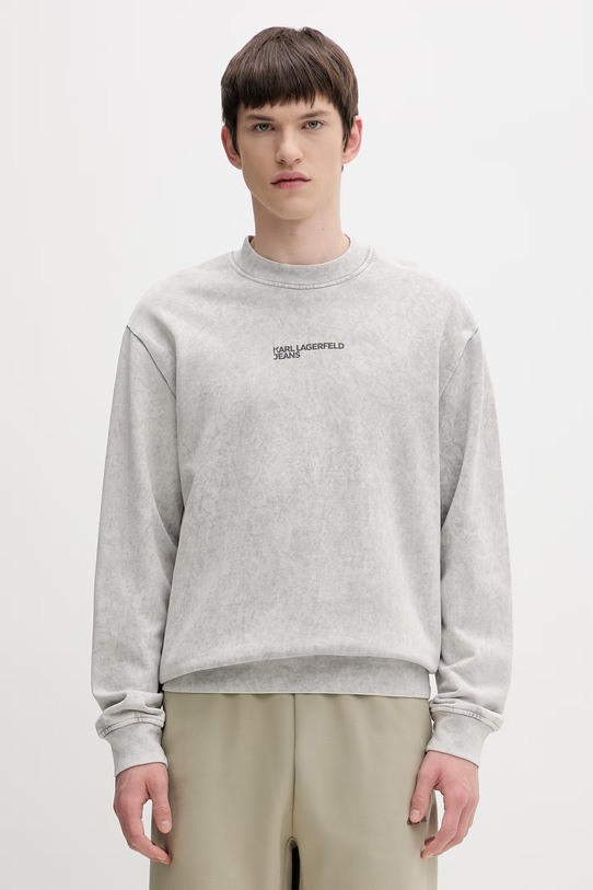 Karl Lagerfeld Jeans bluza męska bawełniana szary B2M20032