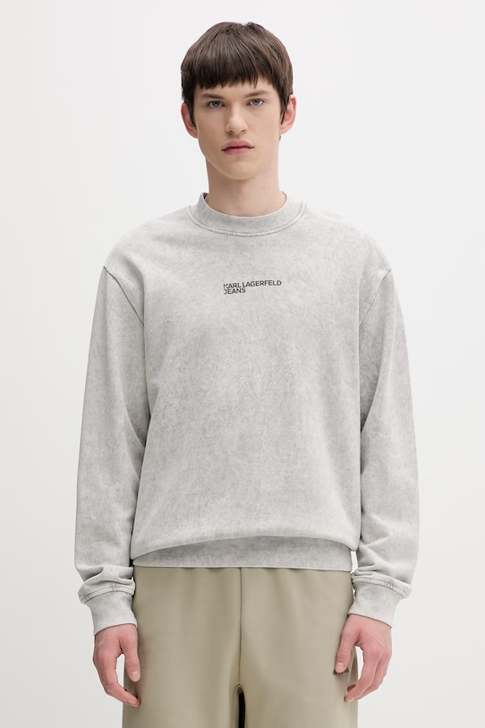 Karl Lagerfeld Jeans bluza męska bawełniana szary B2M20032
