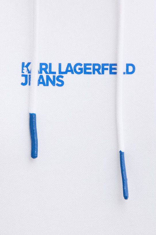 Karl Lagerfeld Jeans mikina s kapucňou pánska bavlnená B2M20035 biela