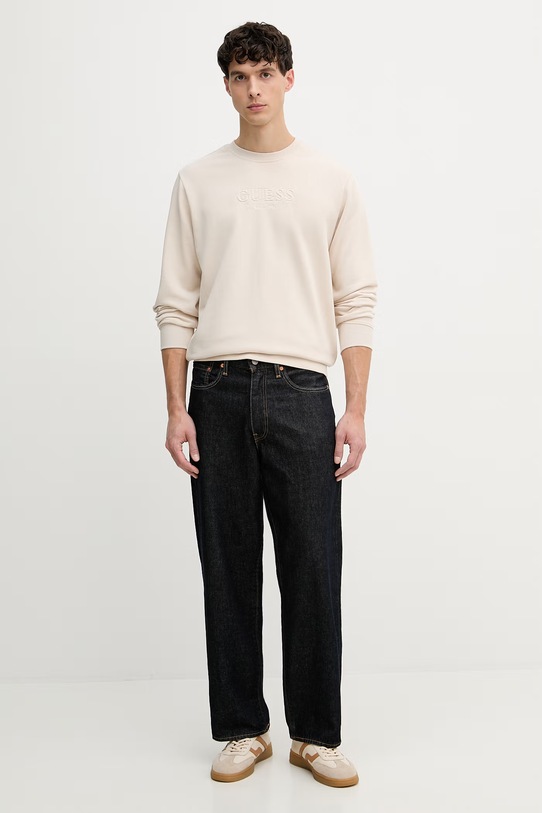 Guess mikina pánská bavlněná M6GQ07.K3045 béžová SS26