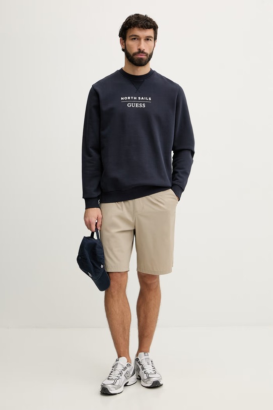 Guess кофта чоловіча бавовняна x North Sails M6GQ26.K3490 темно-синій SS26