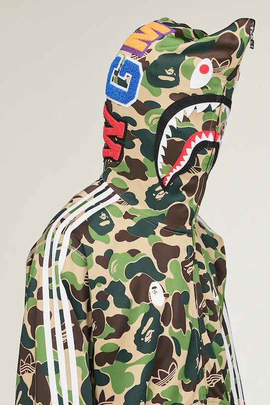 Суичър adidas Originals x BAPE зелен KF4916