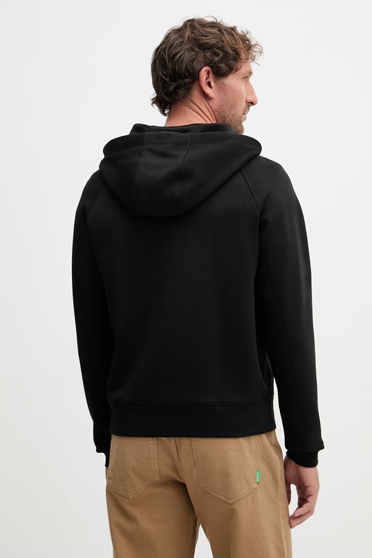 Odzież Blauer bluza rozpinana z kapturem męska z bawełną SHAW BLUF02034 czarny