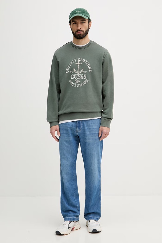 Guess mikina pánska bavlnená M6GQ23.K3464 zelená SS26