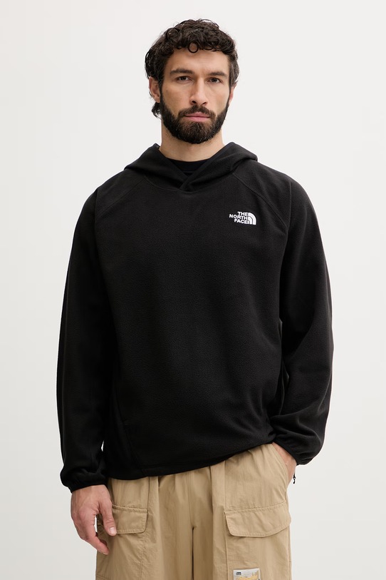 The North Face bluza z kapturem męska polarowa OXARA czarny NF0A8G0XJK31