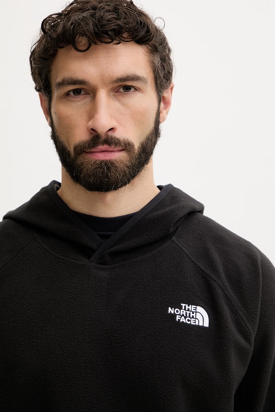 The North Face bluza z kapturem męska polarowa OXARA czarny NF0A8G0XJK31