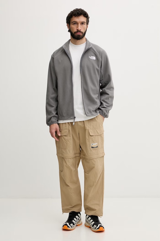 The North Face sportska dukserica za muškarce s flisom OXARA NF0A8G0Z0UZ1 siva SS26