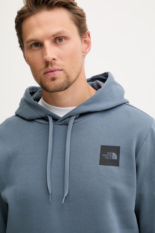 The North Face bluza z kapturem męska z bawełną Evolution niebieski NF0A8G9E0U31