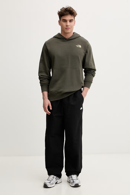 The North Face bluza z kapturem męska z bawełną MONTE NF0A8GA821L1 zielony SS26