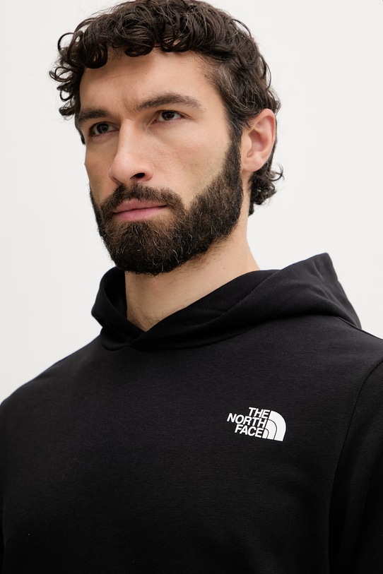 The North Face bluza z kapturem męska z bawełną MONTE czarny NF0A8GA8JK31