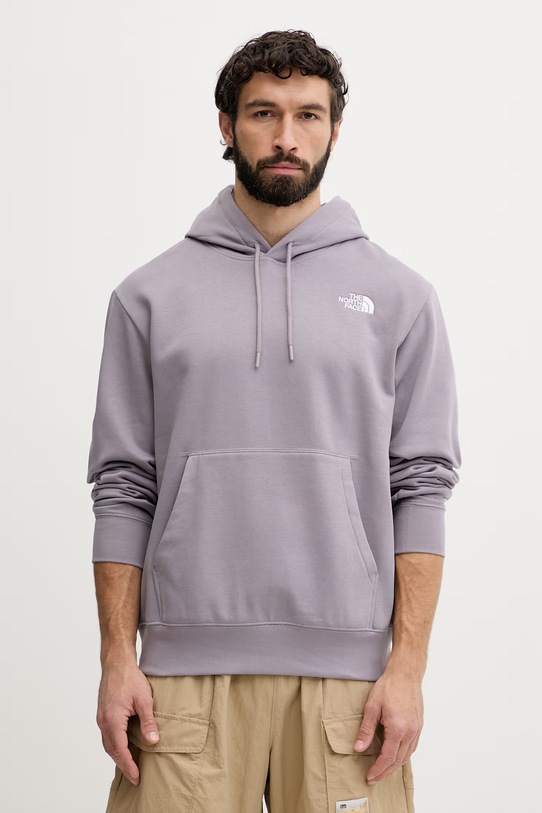 The North Face dukserica za muškarce s pamukom Essential ljubičasta NF0A89ESG7O1