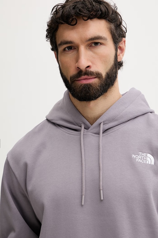 The North Face mikina pánská s bavlnou Essential fialová NF0A89ESG7O1