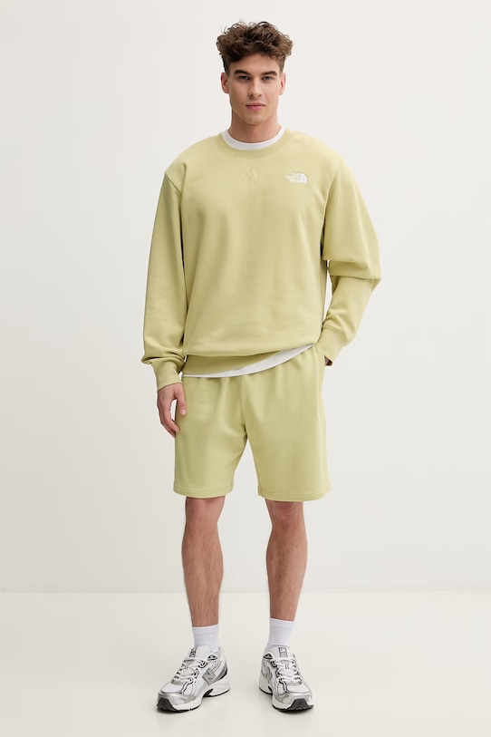 The North Face bluza męska z bawełny Essential NF0A89ETG731 zielony SS26