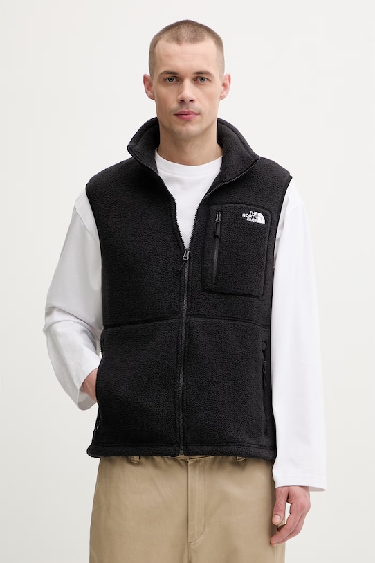 The North Face bluza bez rękawów męska polarowa YUMIORI czarny NF0A8B65JK31