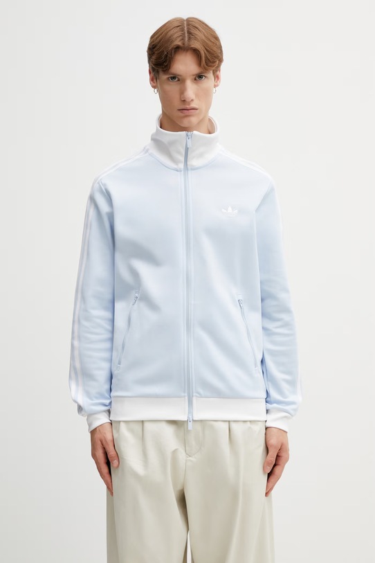 adidas Originals mikina na zips pánska Beckenbauer modrá KE1664