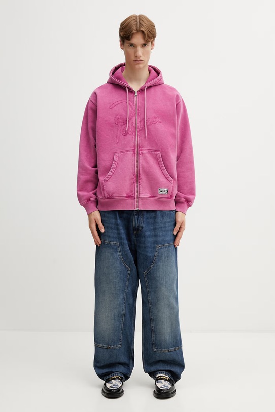 By Parra Not fade away bluza rozpinana męska z bawełną 55116 fioletowy